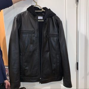 Hooded Leather Jacket